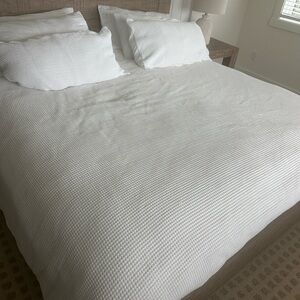 Boll & Branch King Waffle Duvet and Shams